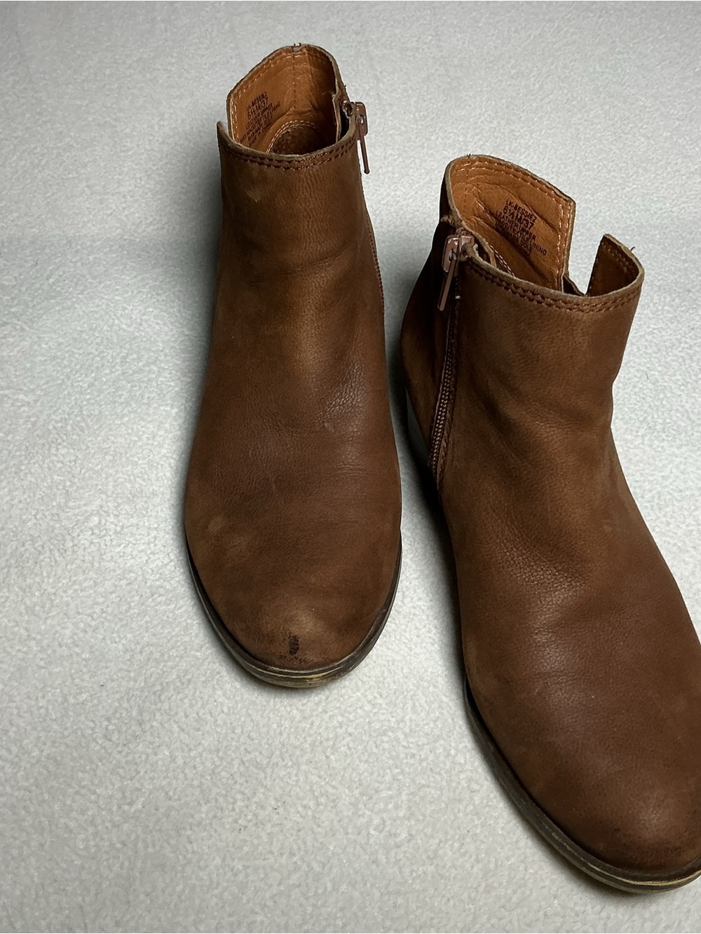 Lucky Brand Bessie2 Brown Leather Ankle Boots Booties Women's Size 6.5 M / 37 - Picture 9 of 11